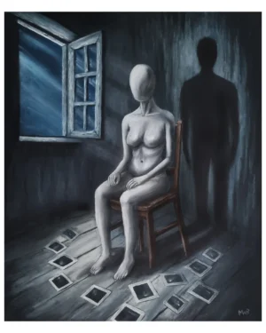 marcin wb wszystko, czego nikt nie widziaŁ 50x60 cm, akryl, płótno