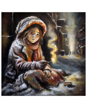 dziewczynka z zapałkami wydruk glicee