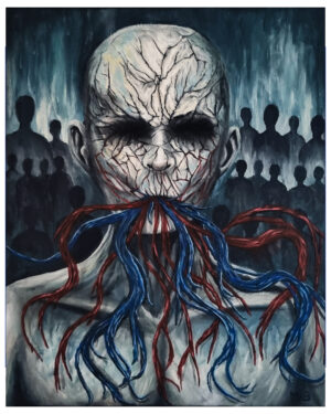 cisza, która krzyczy 50x60 cm