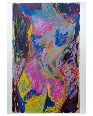 kati dobrogo, "narodziny bogini" linoryt barwny 3/10 100x70cm