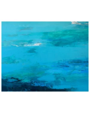 kinga wnuk moskalska, przy brzegu, 80x100 cm olej, płótno