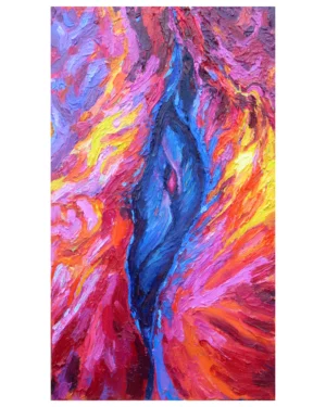 kati dobrogo, "szczelina instnienia" 70x40 cm, farby olejne na płótnie