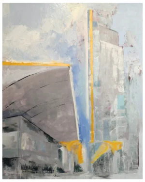 kinga wnuk moskalska, zagubiĆ. otuliĆ (cykl warszawa), 100x80 cm olej, płótno