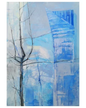 kinga wnuk moskalska, zimowa ukŁadanka (cykl warszawa), 100x70 cm olej, płótno