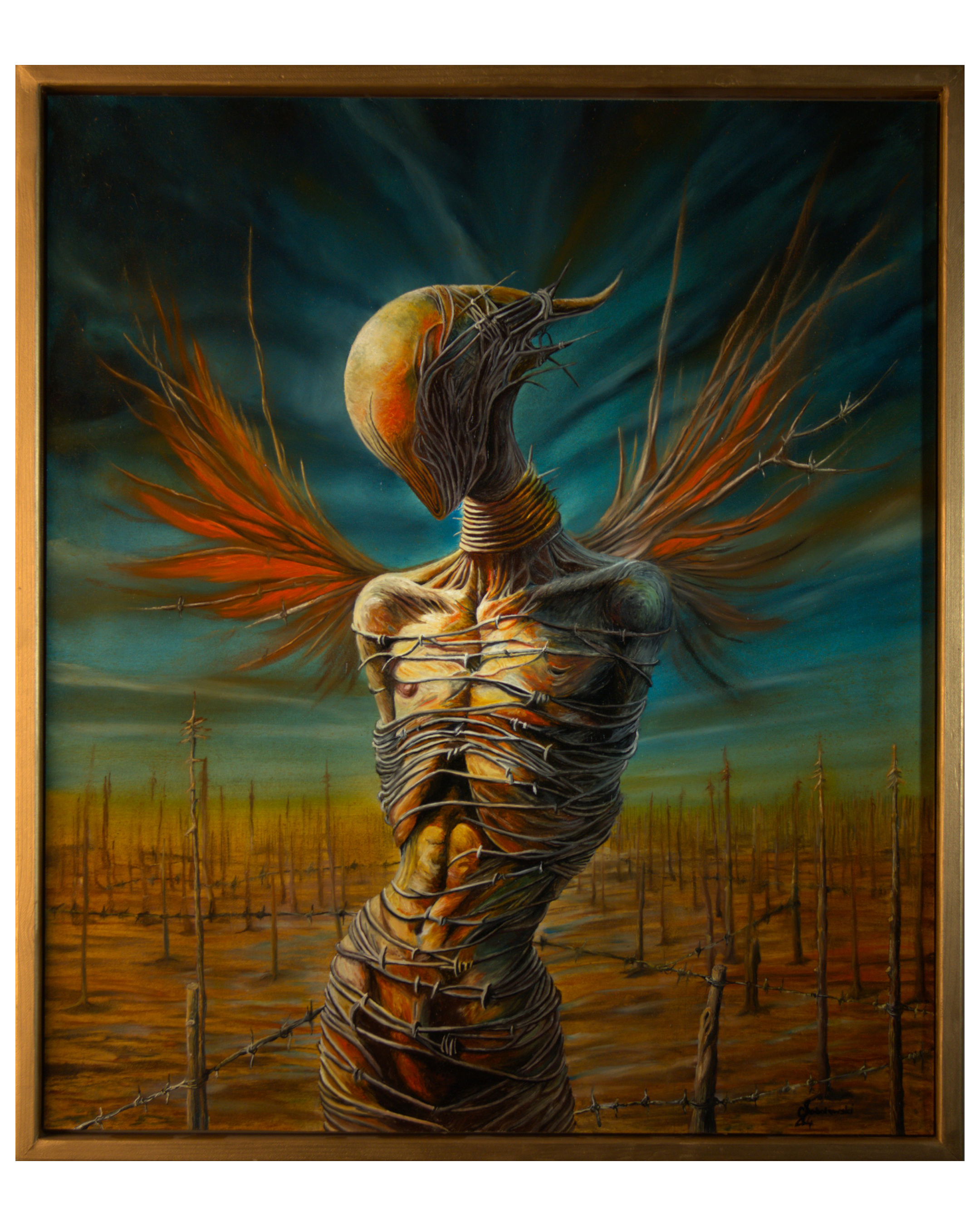 grzegorz sobolewski, "dziecko naukrate ii" 68x80cm+ rama, farby olejne na płycie grzegorz sobolewski, "dziecko naukrate ii" 68x80cm+ rama, farby olejne na płycie