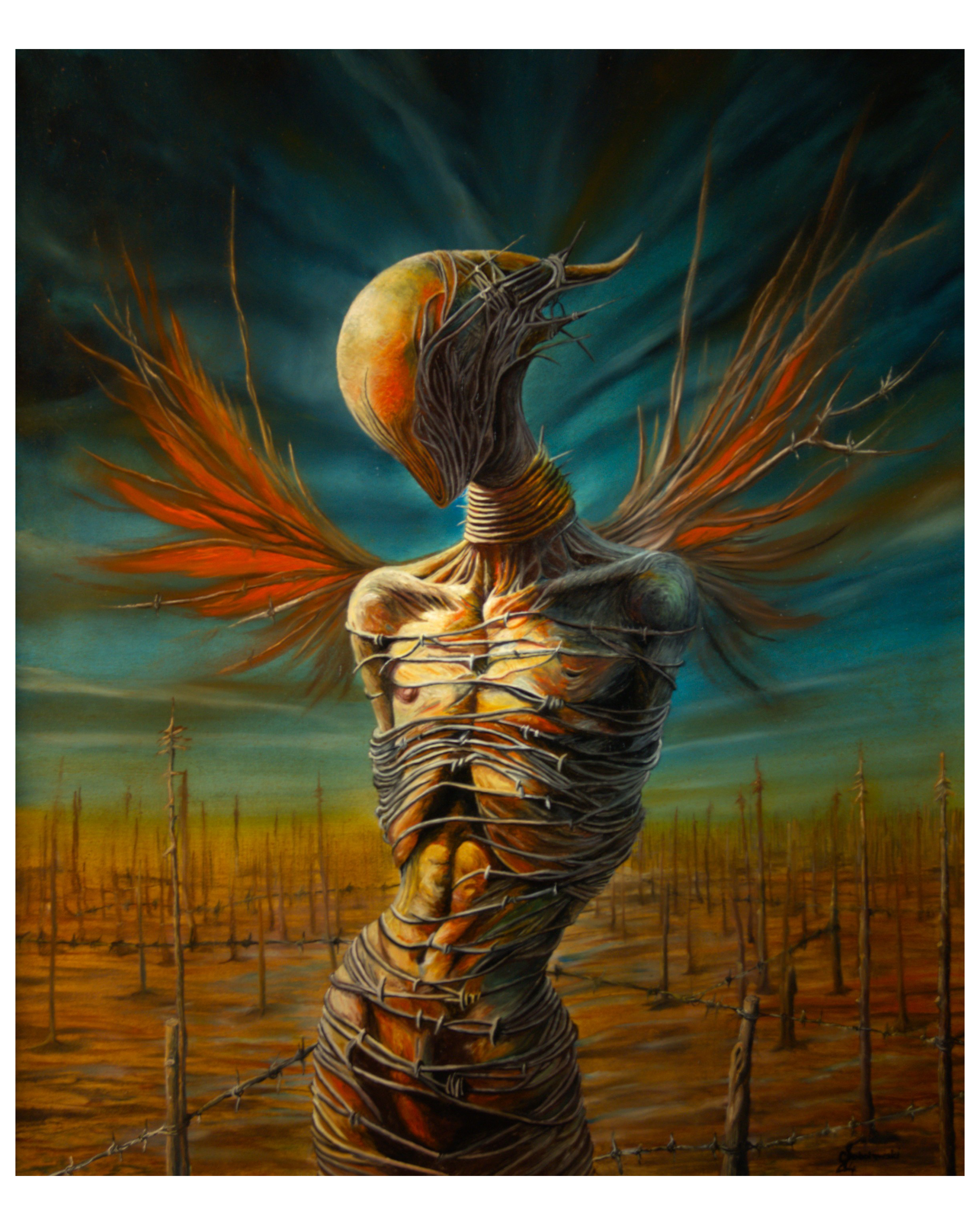 grzegorz sobolewski, "dziecko naukrate ii" 68x80cm+ rama, farby olejne na płycie grzegorz sobolewski, "dziecko naukrate ii" 68x80cm+ rama, farby olejne na płycie